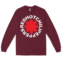 Burgundy the white hot peppers Long Sleeve Tee - linhVisuals