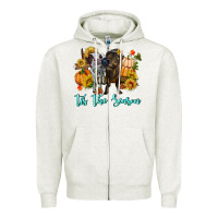 Tis The Season Cows Zipper Hoodie | Teevron