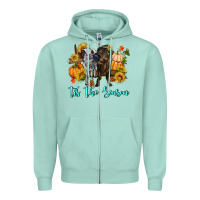 Seafoam Tis The Season Cows Zipper Hoodie - RanaPortraitStore