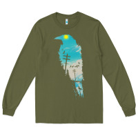 Army Green raven t  shirt the raven t  shirt Long Sleeve Tee - linhVisuals