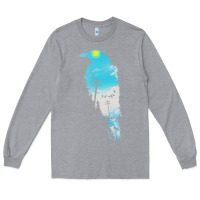 Heather Grey raven t  shirt the raven t  shirt Long Sleeve Tee - linhVisuals
