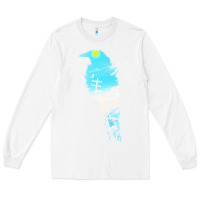 White raven t  shirt the raven t  shirt Long Sleeve Tee - linhVisuals