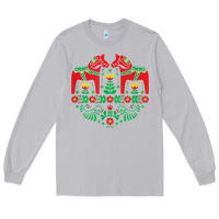 Moon Dust swedish dala horse folk art t shirt Long Sleeve Tee - linhVisuals