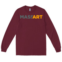 Burgundy Massachusetts College of Art and Design Long Sleeve Tee - linhVisuals