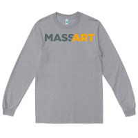 Heather Grey Massachusetts College of Art and Design Long Sleeve Tee - linhVisuals