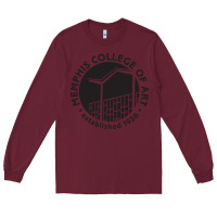 Burgundy Memphis College of Art Long Sleeve Tee - linhVisuals