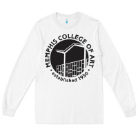 White Memphis College of Art Long Sleeve Tee - linhVisuals