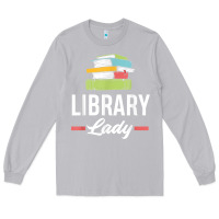 Moon Dust womens funny library lady librarian library assistant t shirt Long Sleeve Tee - linhVisuals