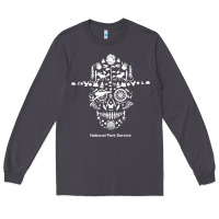 National Park Service, Skull Animals Hiking Camping Eliments T Shirt Long Sleeve Tee | Teevron