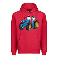 Cardinal western farm tractor blue Premium Hoodie - Artiststas