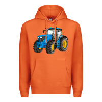 Carrot western farm tractor blue Premium Hoodie - Artiststas