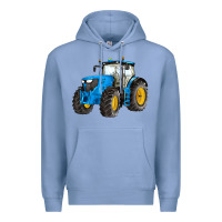 Colony Blue western farm tractor blue Premium Hoodie - Artiststas