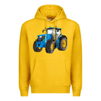 Lemon western farm tractor blue Premium Hoodie - Artiststas
