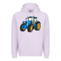 Lilac western farm tractor blue Premium Hoodie - Artiststas
