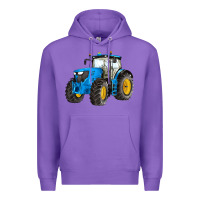 Purple western farm tractor blue Premium Hoodie - Artiststas