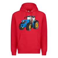 Red western farm tractor blue Premium Hoodie - Artiststas