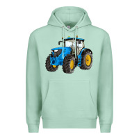 Seafoam western farm tractor blue Premium Hoodie - Artiststas