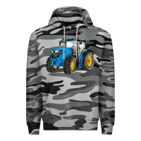 Slate Camo western farm tractor blue Premium Hoodie - Artiststas