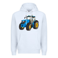White western farm tractor blue Premium Hoodie - Artiststas