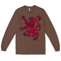 Chestnut lion rampant of scotland, royal banner, royal arms, scottish pride Long Sleeve Tee - linhVisuals