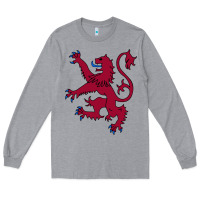 Heather Grey lion rampant of scotland, royal banner, royal arms, scottish pride Long Sleeve Tee - linhVisuals