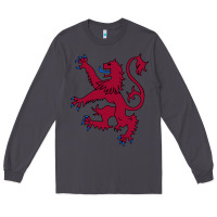 Smoke lion rampant of scotland, royal banner, royal arms, scottish pride Long Sleeve Tee - linhVisuals