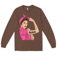 Chestnut believe cancer awareness women gift Long Sleeve Tee - linhVisuals