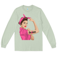 Matcha believe cancer awareness women gift Long Sleeve Tee - linhVisuals