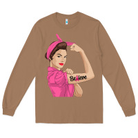 Toasted Coconut believe cancer awareness women gift Long Sleeve Tee - linhVisuals