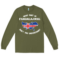 Army Green what part of eyjafjallajökull don't you understand raglan baseball te Long Sleeve Tee - linhVisuals