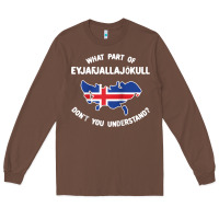 Chestnut what part of eyjafjallajökull don't you understand raglan baseball te Long Sleeve Tee - linhVisuals