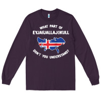 Plum what part of eyjafjallajökull don't you understand raglan baseball te Long Sleeve Tee - linhVisuals