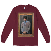 Burgundy seinfeld the kramer portrait t shirt Long Sleeve Tee - linhVisuals