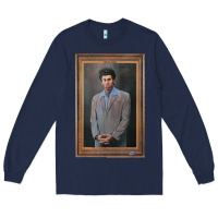 Navy seinfeld the kramer portrait t shirt Long Sleeve Tee - linhVisuals