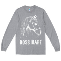 Heather Grey womens boss mare horseback riding equestrians men horse women gift v n Long Sleeve Tee - linhVisuals