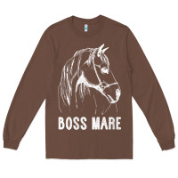 Chestnut womens boss mare horseback riding equestrians men horse women gift v n Long Sleeve Tee - linhVisuals