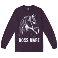 Plum womens boss mare horseback riding equestrians men horse women gift v n Long Sleeve Tee - linhVisuals