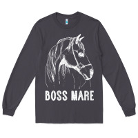 Womens Boss Mare Horseback Riding Equestrians Men Horse Women Gift V N Long Sleeve Tee | Teevron
