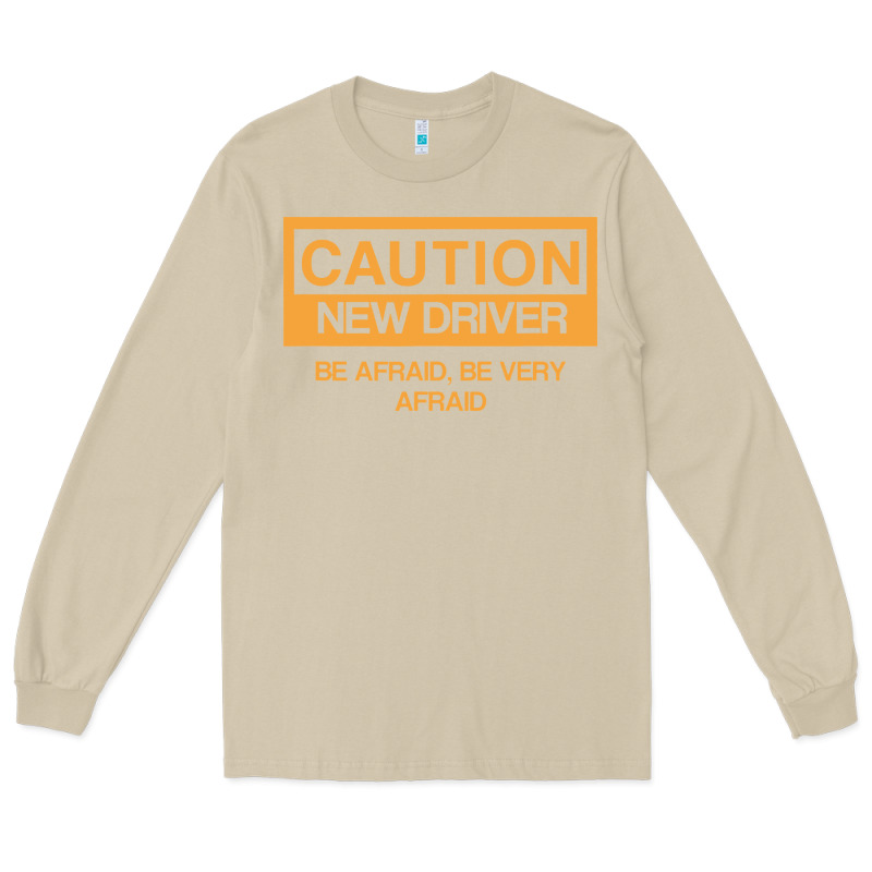 Caution New Student Driver Funny Long Sleeve Tee by linhVisuals | Teevron