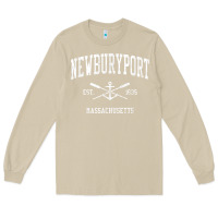 Mushroom newburyport ma vintage crossed oars & boat anchor sports t shirt Long Sleeve Tee - linhVisuals