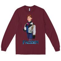 Burgundy hans frozen Long Sleeve Tee - linhVisuals
