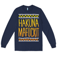 Navy hakuna mafuckit [tb] Long Sleeve Tee - linhVisuals