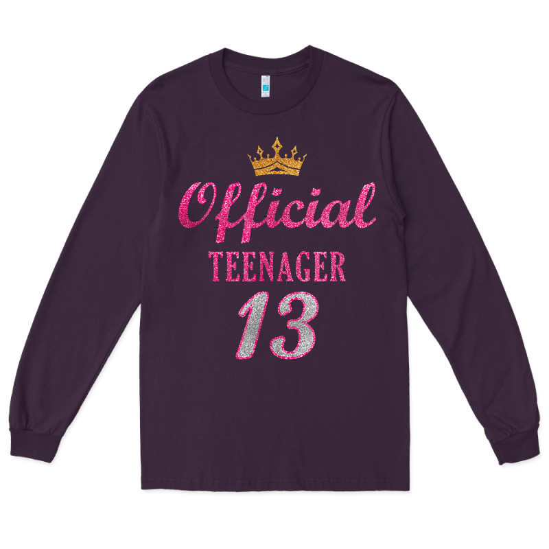 Official 13 Teenager Cute 13th Birthday Ideas For Girls T Shirt Long Sleeve Tee by linhVisuals | Teevron