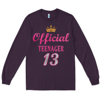 Plum official 13 teenager cute 13th birthday ideas for girls t shirt Long Sleeve Tee - linhVisuals