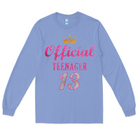 Colony Blue official 13 teenager cute 13th birthday ideas for girls t shirt Long Sleeve Tee - linhVisuals