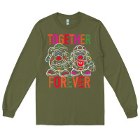Army Green mr. & mrs. potato head day of the dead together forever premium t shir Long Sleeve Tee - linhVisuals