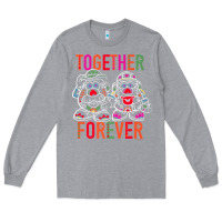 Heather Grey mr. & mrs. potato head day of the dead together forever premium t shir Long Sleeve Tee - linhVisuals