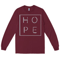 Burgundy hope quote Long Sleeve Tee - linhVisuals