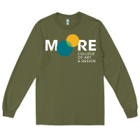 Army Green Moore College of Art and Design Long Sleeve Tee - linhVisuals