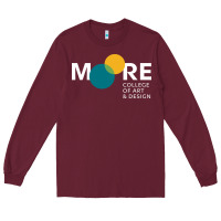 Burgundy Moore College of Art and Design Long Sleeve Tee - linhVisuals